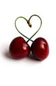 cherries in shape of heart