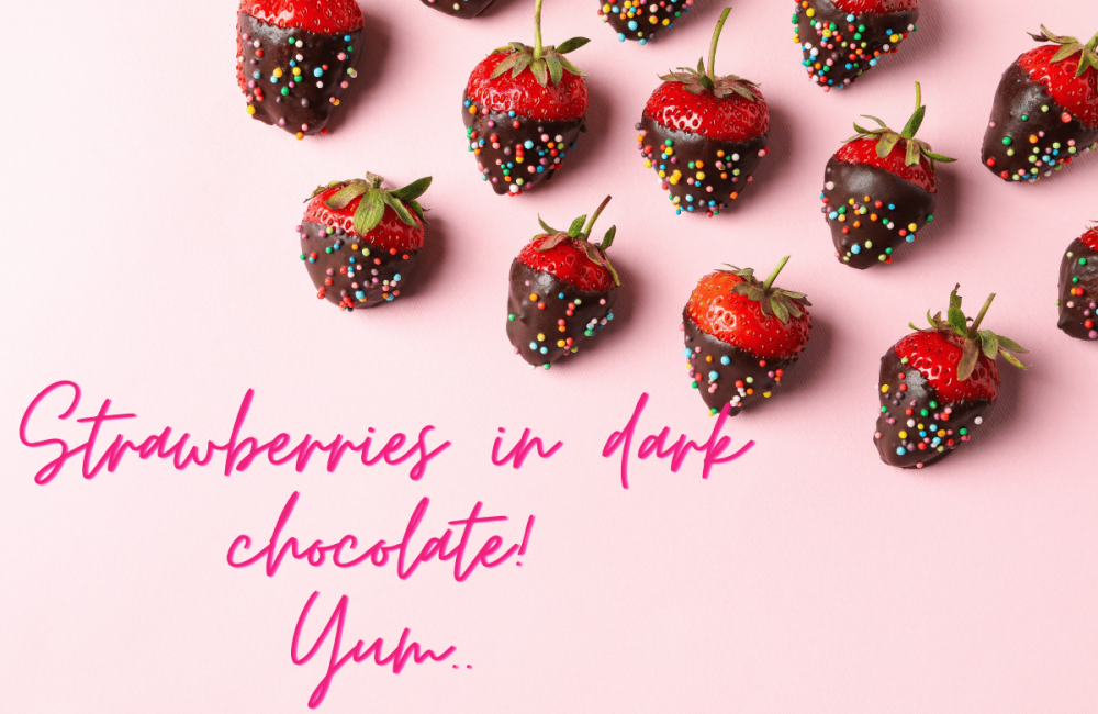 strawberries in dark chocolate for healthy heart